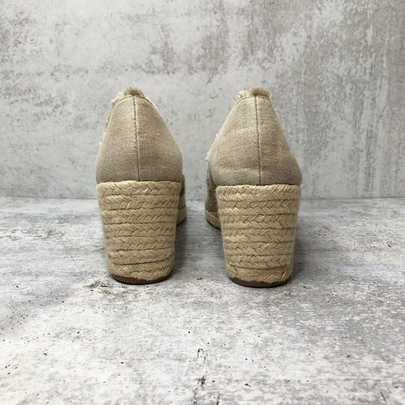 Ralph Lauren Carlynda Flax Linen Wedge Espadrilles - Picture 5 of 8